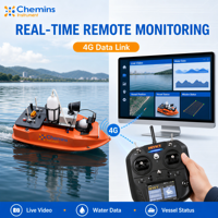 Bateau autonome de surveillance de la qualité de l'eau MF-1000 avec capteur multiparamètre, système de données en temps réel 4G GPS BeiDou, protection IP68