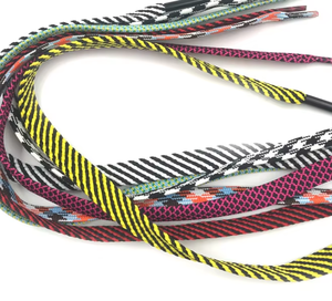 Tali sepatu Hoodie datar Tubular murah poliester Harga bagus tali kustom ujung plastik tali kepang untuk Sneakers - Product Image 4