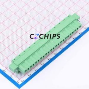 DB2EKM-7.62-12P-GN-S Plug-in Terminal Block P=7.62mm Connector Male Plug Screw Fixing 1x12P 7.62mm - Product Image 2