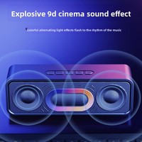 Enceinte sans fil Y4 5.0, son surround 3D, mini modèle de bureau, utilisation domestique et extérieure, RGB coloré, portable, intelligente, FM, 10W intégré