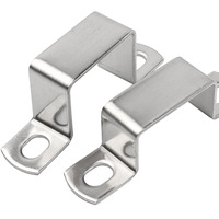 Support d'angle carré en acier inoxydable 304 finition zinc, fixation métrique pour tuyau, crochet en U, boucle en U, pour crin de cheval