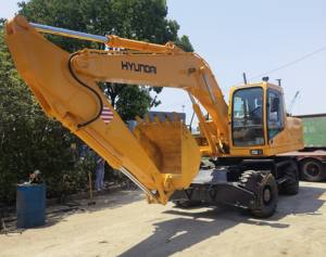 Excavadora de ruedas Hyundai 210W-7 de segunda mano Maquinaria de construcción de buen rendimiento Hyundai 210w-7 en venta - Product Image 4