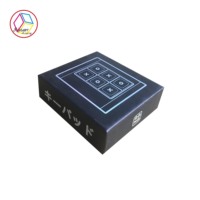 Boîte en papier de carton noir écologique personnalisée petite boîte cadeau du Vietnam avec impression personnalisée pour couvercle de bougie parfumée et base en gros