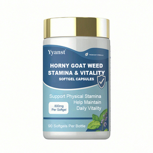 Extrait de Horny Goat Weed en gélules molles 800mg 90 pièces – Complément Herbal pour Soutenir la Force Physique et Maintenir la Vitalité Quotidienne des Hommes - Product Image 1