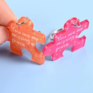 Creative Mini Cute Korea <b>Puzzle</b> Keychain Instagram Hot Selling for Schoolbag Pendants Couple and Best Friend Pendants in Stock - Product Image 4