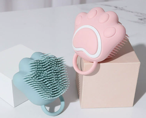 Bola de baño con forma de pata de gato, cepillo de baño para bebés, cepillo de baño de silicona, masaje, lavado del cabello, fregado, cepillo para limpiar superficies - Product Image 2