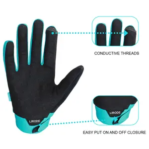 Guantes antideslizantes personalizados para Motocross, protectores de manos de dedo completo con pantalla táctil, para bicicleta de montaña o de carreras
