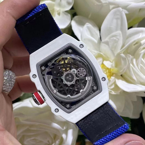 Ultra Thin Carbon Fiber Diver <b>Watch</b> RM6702 <b>Skeleton</b> Dial <b>Automatic</b> Mechanical Rubber Lightweight Tonneau Case Luxury Sport - Product Image 5