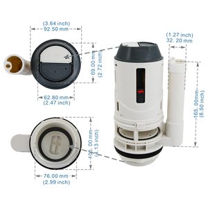 Kit de Repuesto de Válvula de Doble Descarga Compatible con American Standard 7381205-400.0070A, Piezas Internas de Reparación para Tanque de Inodoro de 3 Pulgadas - Product Image 4