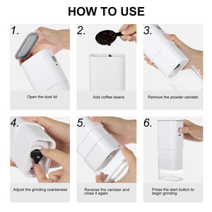 เครื่องบดกาแฟแบบ<span class=keywords><strong>พก</strong></span><span class=keywords><strong>พา</strong></span>สำหรับเดินทางปิกนิก ใช้แบตเตอรี่ได้ พร้อมใบมีดเซรามิก - Product Image 3