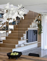 Escalier droit CBMmart, escalier intérieur en bois pour villa, escalier moderne, rampe d'escalier