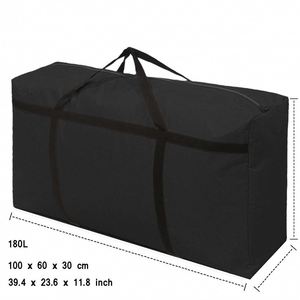 Custom Size Heavy Duty Waterproof Breathable Square Black Fabric Living Room Extra Large Moving Storage <b>Bag</b> - Product Image 2