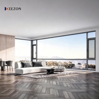 Ventana Corredera de Aluminio de Estilo Americano Moderno con Apertura Horizontal y Doble Vidrio Resistente a Huracanes