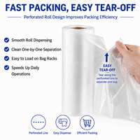 Bolsas de Plástico para Vegetales de Grado Alimenticio, Transparentes, Fáciles de Abrir, Impresas a Medida por el Fabricante, Bolsas de HDPE Perforadas en Rollo para Supermercados