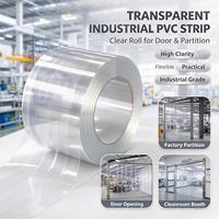 Rideau à lattes en PVC ultra-transparent, rideau en plastique haute transparence pour isolation contre la poussière et cloisonnement intérieur