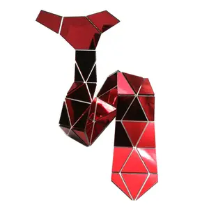 Hamocigia Factory Handmade Men Premium Hexagon Elegant Luxury Mirror Acrylic Tie