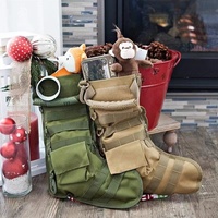 Prêt à expédier sacs de bas de Noël camouflage créatifs bas de Noël tactiques avec équipement Molle