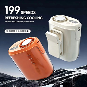 พัดลมพกพาแบบคลิปหนีบเอว ชาร์จไฟได้ ความจุแบตเตอรี่ 4000mAh ขนาดเล็ก ความเร็วสูง สำหรับใช้ในบ้าน - Product Image 3