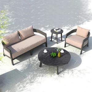 Canapé de jardin une place, structure en alliage d'aluminium, mobilier d'extérieur imperméable, design en forme de L, design haut de gamme - Product Image 3