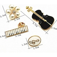 Fournisseur en gros d'art populaire personnalisé instruments note musique épingles