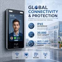 Máquina biométrica de control de asistencia con reconocimiento facial, reloj de tiempo con pantalla táctil y WiFi para empleados de oficina, fábrica y construcción