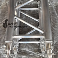 Structure de scène en treillis métallique pour éclairage intérieur, affichage, sonorisation pliable, en aluminium noir, pour sonorisation Line Array et DJ