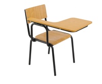 Chaise d'étude pliable en bois et métal de style simple pour l'école, avec table intégrée, idéale pour les examens et l'apprentissage des étudiants
