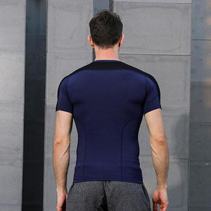 Compression Fit Stretchable Mens <b>Base</b> <b>Layer</b> T-Shirt For Running With Soft Feel Cotton Blend - Product Image 3