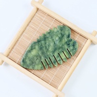 Jade massage masseur de tête Lady Scalp Care bord du corps naturel visage gua sha outil facial peigne