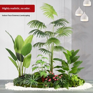 Simulation Green Potted Plants Landscape Traveler Banana Bonsai Restaurant Scene Decoration Window Stairs Corner Plastic <strong>PU</strong> - Product Image 3