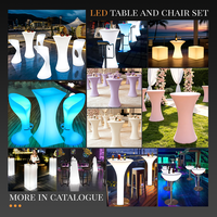 Ventes Directes Usine Table de Bar Décorative LED, Table de Cocktail Lumineuse à Changement de Couleur pour Bar/Restaurant Extérieur