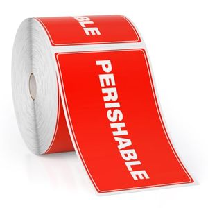 Étiquettes d'avertissement de péremption, 500 pièces, autocollants en vinyle imperméables, autocollants adhésifs pour emballage alimentaire, étiquettes résistantes à la déchirure - Product Image 2