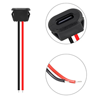 Connecteur de châssis femelle Type-C, 5/10 pièces, prise à sertir directe USB-C, port de charge, câble d'extension d'alimentation 220V