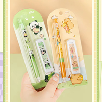 OEM/ODM Nouveau style 2026 Ensemble de crayons automatiques Capybara, Ensemble de crayons mécaniques créatifs et mignons à motif de dessin animé avec recharges de mine