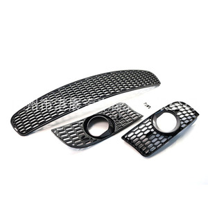 Bmw 3 Series E90 E92 E93 Front Bumper Lower Grille Fog <b>Light</b> Frame Three Piece Kit Honeycomb Perforated Abs Plastic - Product Image 1