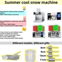 Xf Multifunktionale Kommerzielle Koreanische Bingsu Schnee-Eiscreme-Maschine Selbstreinigender Flockenhersteller Luftkompressor 200kg 24 Stunden
