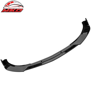 Compatible con Benz W205 Clase C 2019-2021, Estilo BR, Labio de Parachoques Delantero en Negro Brillante - Product Image 5