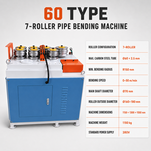 Machine à cintrer les tubes ronds pour arches de serre, avec rouleaux réglables pour différents diamètres de tubes et rayons de courbure, en acier - Product Image 2