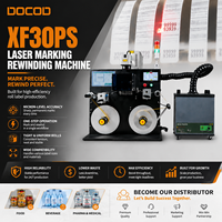 Rebobineuse laser haute vitesse DOCOD XF30PS pour étiquettes en rouleau avec modes Stop & Impression pour l'industrie cosmétique