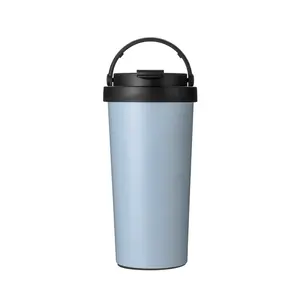 Tasse magique Portable en acier inoxydable 304, tasse à café à la mode avec poignée résistante à la chaleur