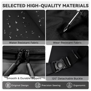 Borsa da Petto di Alta Qualità per Uomo, Impermeabile, per Corsa, Escursionismo, Ciclismo, con Tasca Porta Bottiglia d'Acqua - Product Image 6