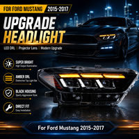 Phares avant LED complets JC Upgrade pour Ford Mustang 2015 2016 2017 avec clignotants, montage Plug and Play, vente en gros usine