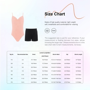 Conjunto de 2 piezas de leotardo de ballet para niñas con camisola y pantalones cortos de spandex y nailon con espalda de malla, ideal para gimnasia y danza, personalizable para actuaciones. - Product Image 6
