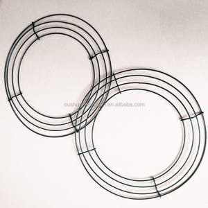 फैक्टरी मूल्य 10 इंच दौर तार पुष्पांजलि फ्रेम त्योहार सजावट के लिए - Product Image 2