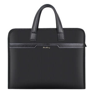 Jianteng Zwart Canvas Aktetas Grote Capaciteit Waterdichte Verdikte Draagtas Zachte Handtas Voor Documenten Bedrijfsdocument - Product Image 5