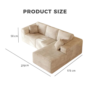 Großhandel Neues <span class=keywords><strong>L</strong></span>-Form Multifunktionales <span class=keywords><strong>Sofa</strong></span> mit Bequemem Langflor-Stoffbezug, Starkem Stützschaum und Modularem Schlafsofa - Product Image 4