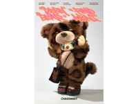 Figurine en peluche Ours Rébellion, Pendentif de sac bandoulière, Porte-clés Boîte mystère