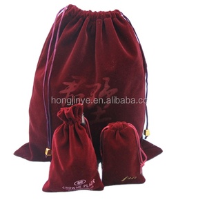 Sacs de rangement en velours réutilisables à faible MOQ, résistants à l'humidité, avec cordon de serrage, pour bijoux, cadeaux, vêtements, chaussures, sacs à main, avec logo personnalisé - Product Image 1