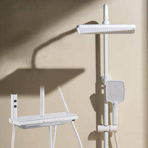 Diseño <span class=keywords><strong>de</strong></span> <span class=keywords><strong>columna</strong></span> <span class=keywords><strong>de</strong></span> juego <span class=keywords><strong>de</strong></span> <span class=keywords><strong>ducha</strong></span> <span class=keywords><strong>de</strong></span> baño blanco con <span class=keywords><strong>ducha</strong></span> superior <span class=keywords><strong>de</strong></span> gran tamaño y Sistema <span class=keywords><strong>de</strong></span> <span class=keywords><strong>ducha</strong></span> termostática <span class=keywords><strong>de</strong></span> PISTOLA <span class=keywords><strong>DE</strong></span> PULVERIZACIÓN <span class=keywords><strong>de</strong></span> mano - Product Image 5