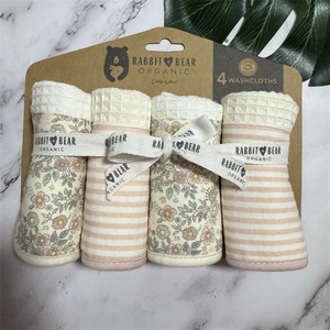 Toalla de lavado de cara Jacquard cuadrada de algodón para bebé recién nacido 100% gasa cómoda y cálida para uso doméstico de niños - Product Image 4